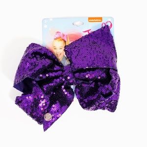 JoJo Siwa 8" Bow, Purple Mini-Sequins, NWT